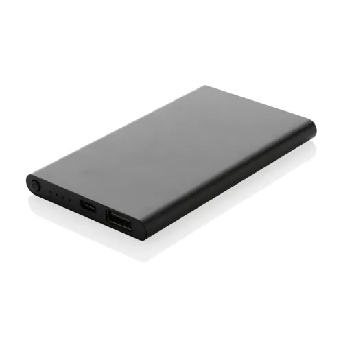 RCS újrahasznosított műanyag/alumínium 4000 mAh powerbank Fekete 