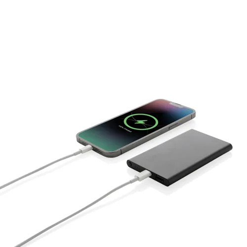 RCS újrahasznosított műanyag/alumínium 4000 mAh powerbank Fekete 