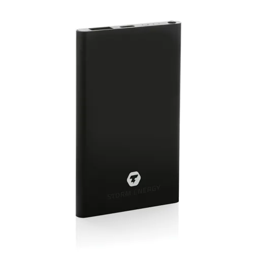 RCS újrahasznosított műanyag/alumínium 4000 mAh powerbank Fekete 
