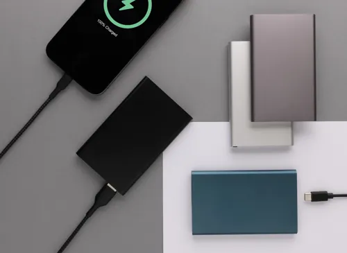 RCS újrahasznosított műanyag/alumínium 4000 mAh powerbank Kék 