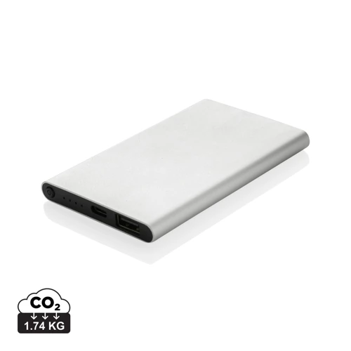 RCS újrahasznosított műanyag/alumínium 4000 mAh powerbank Szürke 