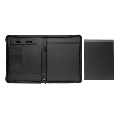 RCS újrahasznosított PU deluxe tech mappa cipzárral Fekete 