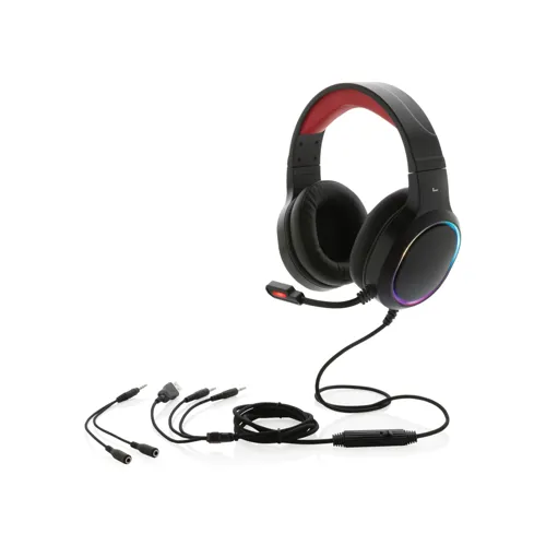 RGB gaming fejhallgató Fekete 