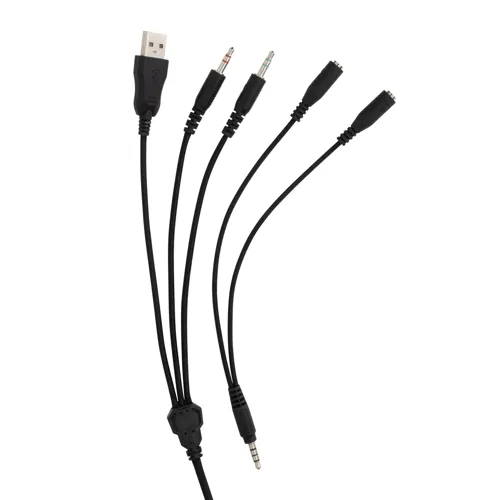 RGB gaming fejhallgató Fekete 