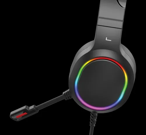 RGB gaming fejhallgató Fekete 