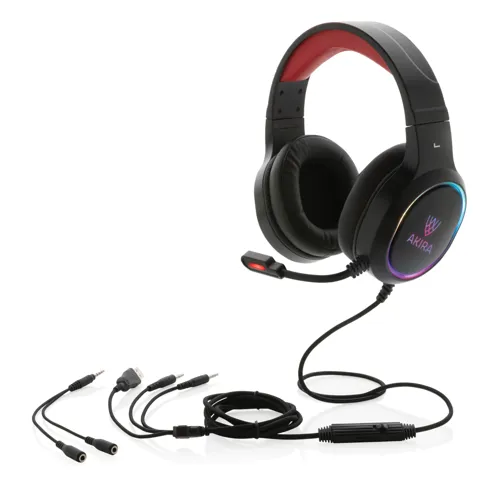 RGB gaming fejhallgató Fekete 