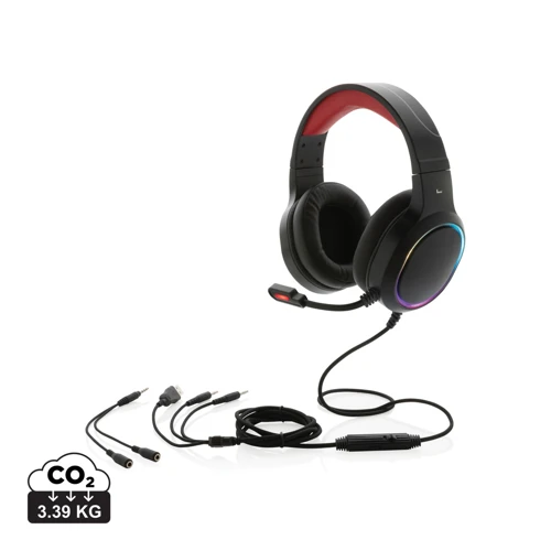 RGB gaming fejhallgató Fekete 