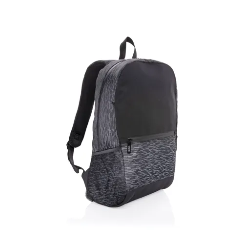 RPET fényvisszaverő laptop hátizsák AWARE™ nyomjelzővel Fekete 