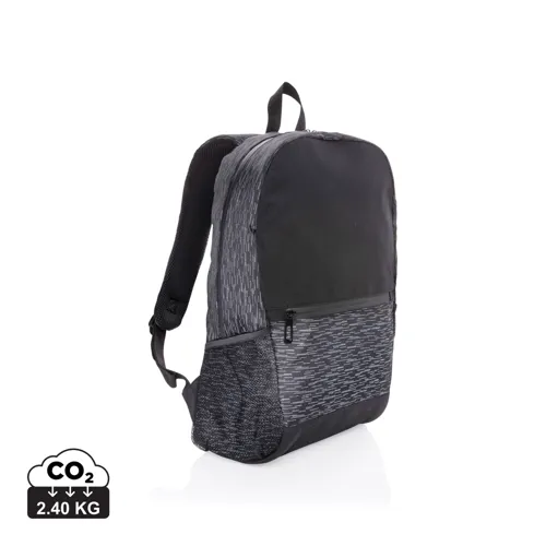 RPET fényvisszaverő laptop hátizsák AWARE™ nyomjelzővel Fekete 