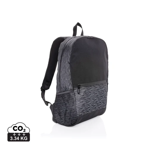 RPET fényvisszaverő laptop hátizsák AWARE™ nyomjelzővel Fekete 
