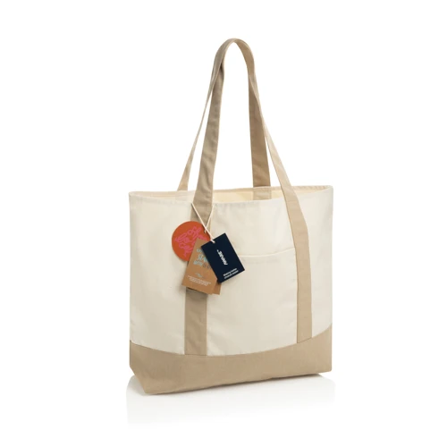 SHOP LOCAL AWARE™ újrahaszn. pamut tote táska (350 g/m²) Fehér 
