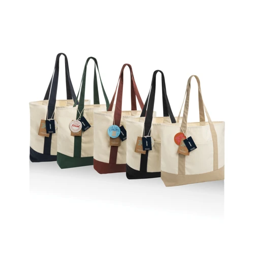 SHOP LOCAL AWARE™ újrahaszn. pamut tote táska (350 g/m²) Fehér 