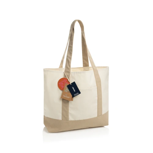 SHOP LOCAL AWARE™ újrahaszn. pamut tote táska (350 g/m²) Fehér 