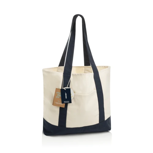SHOP LOCAL AWARE™ újrahaszn. pamut tote táska (350 g/m²) Kék 
