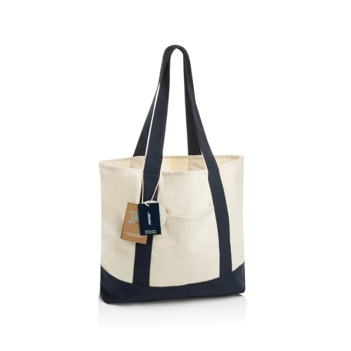 SHOP LOCAL AWARE™ újrahaszn. pamut tote táska (350 g/m²) Kék 