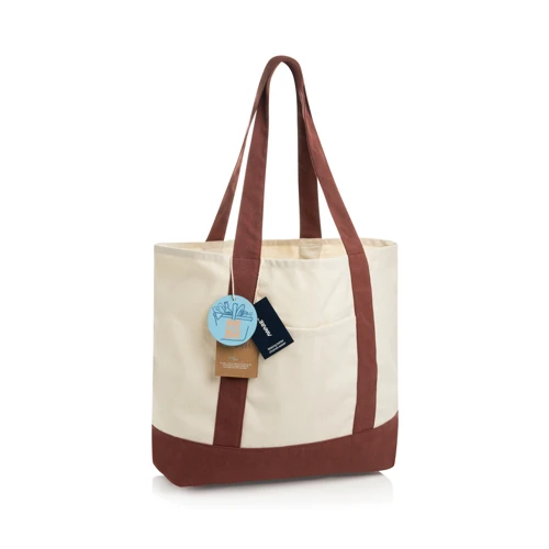 SHOP LOCAL AWARE™ újrahaszn. pamut tote táska (350 g/m²) Piros 
