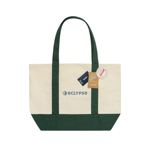 SHOP LOCAL AWARE™ újrahaszn. pamut tote táska (350 g/m²) Zöld 