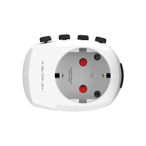 SKROSS Pro 3 pólusú világjáró adapter utazáshoz Fehér 