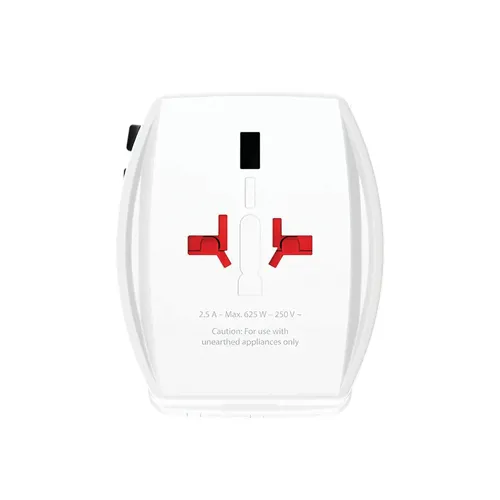 SKROSS világjáró adapter MUV 65 W PD USB-C kábellel Fehér 