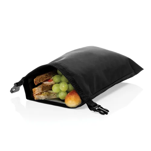 Snackstrap AWARE™ RPET összecsukható ebédtáska, 30 x 20 cm Fekete 