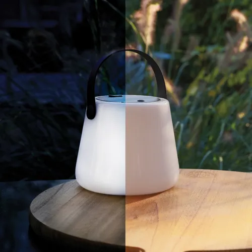 SolarGlow RCS újrah. műanyag USB újratölthető kültéri lámpa Fehér 