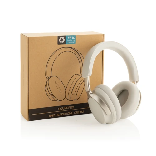 Soundpro RCS újrahaszn. műanyag ANC fejhallgató Fehér 