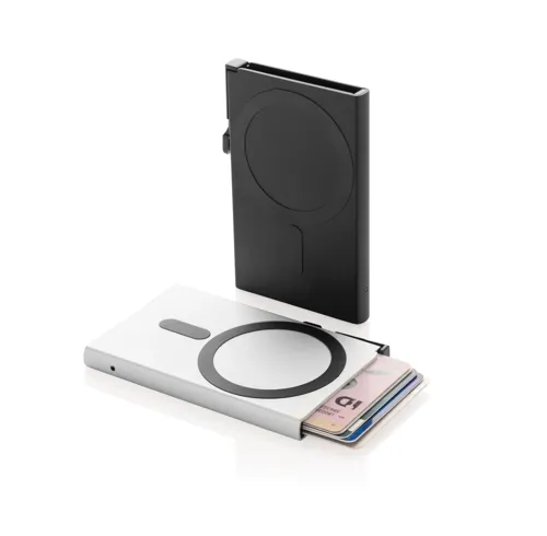 Standard alumínium RFID mágneses telefonkártya-tartó Fekete 