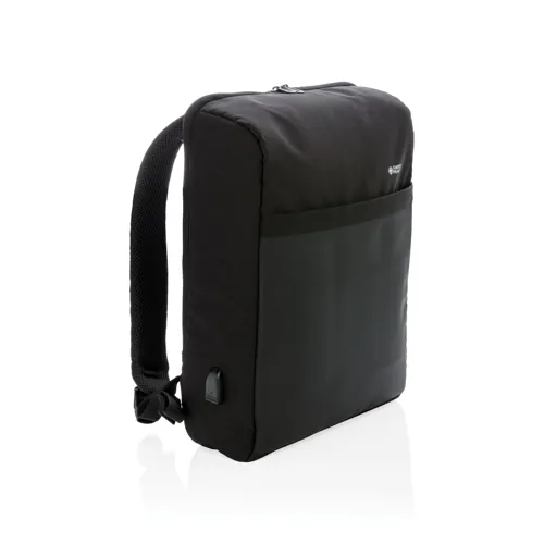Swiss Peak 15"-es RFID lopásgátló & USB, PVC-mentes hátizsák Fekete 