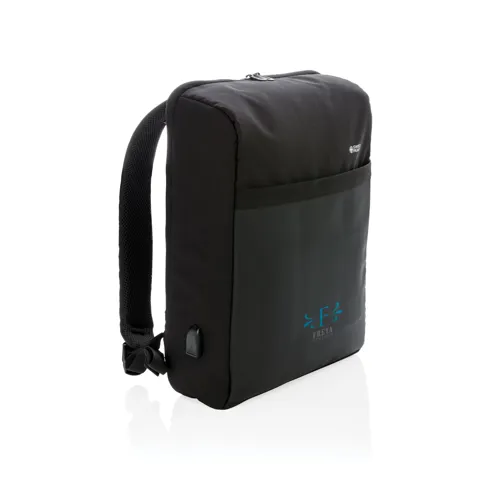 Swiss Peak 15"-es RFID lopásgátló & USB, PVC-mentes hátizsák Fekete 