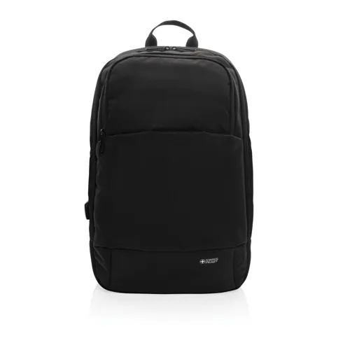 Swiss Peak AWARE™ modern 15,6"-es laptop hátizsák Fekete 