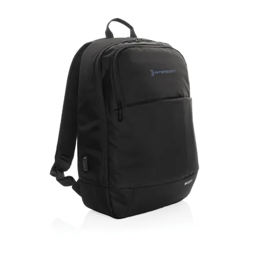 Swiss Peak AWARE™ modern 15,6"-es laptop hátizsák Fekete 