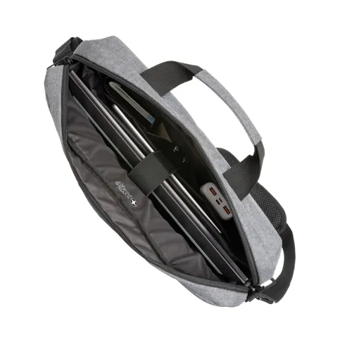Swiss Peak AWARE™ RFID 15,6"-es laptop táska Szürke 