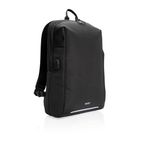 Swiss Peak AWARE™ RFID és USB A laptop hátizsák Fekete 