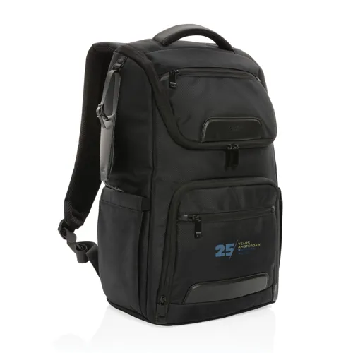 "Swiss Peak AWARE™ RPET Voyager 15,6""-es laptop hátizsák" Fekete 