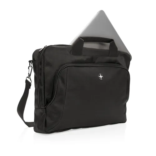 Swiss Peak deluxe 15”-os laptop táska Fekete 