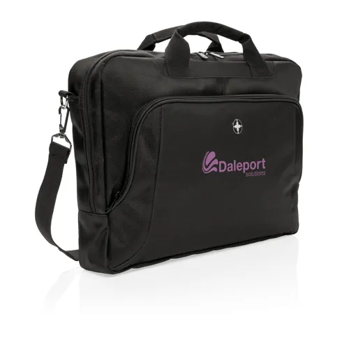 Swiss Peak deluxe 15”-os laptop táska Fekete 