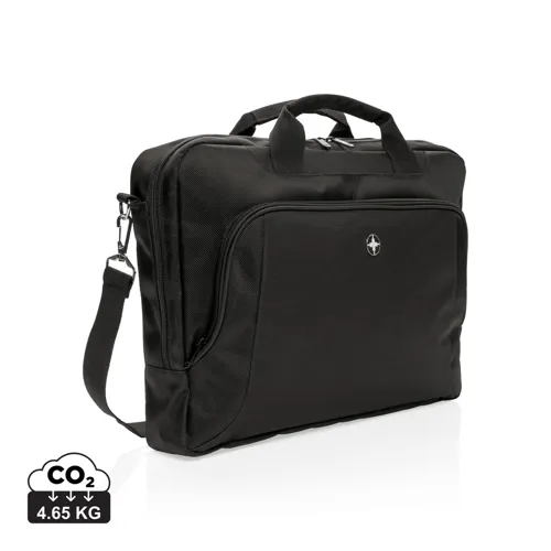 Swiss Peak deluxe 15”-os laptop táska Fekete 