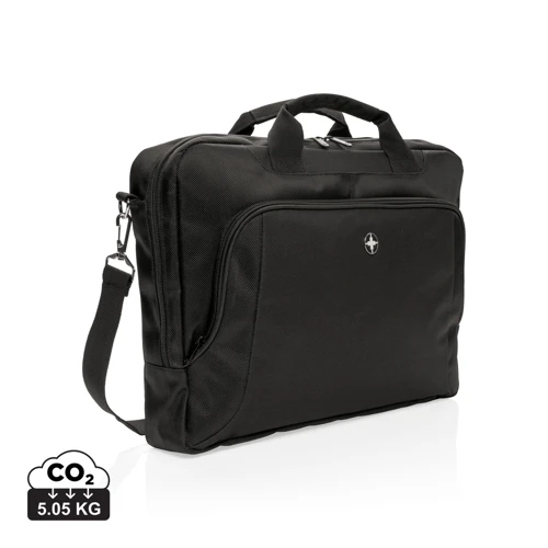 Swiss Peak deluxe 15”-os laptop táska Fekete 