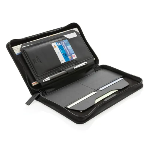 Swiss Peak Heritage RCS rPU RFID pénztárca utazáshoz Fekete 