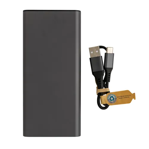 Terra RCS újrahasznosított 20W alumínium powerbank 20000 mAh Szürke 