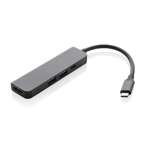 Terra RCS újrahasznosított alumínium elosztó HDMI bemenettel Szürke 