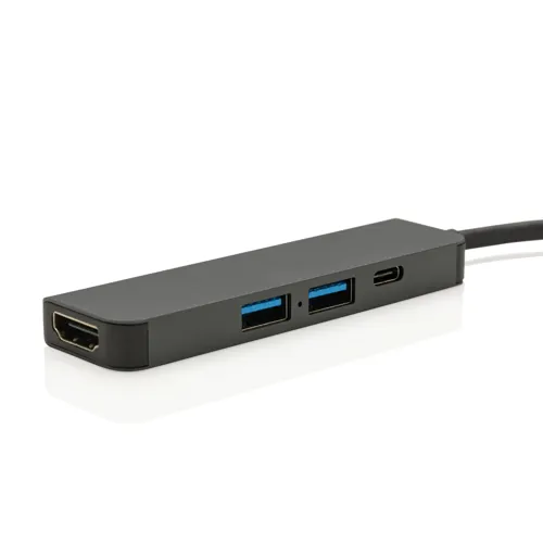 Terra RCS újrahasznosított alumínium elosztó HDMI bemenettel Szürke 