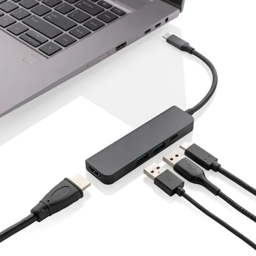 Terra RCS újrahasznosított alumínium elosztó HDMI bemenettel Szürke 