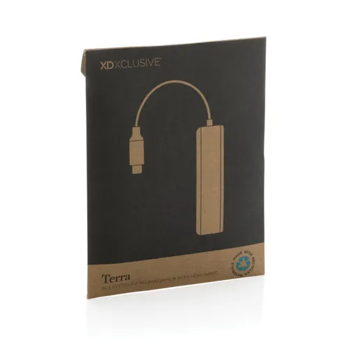 Terra RCS újrahasznosított alumínium elosztó HDMI bemenettel Szürke 