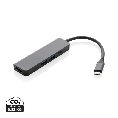 Terra RCS újrahasznosított alumínium elosztó HDMI bemenettel Szürke 