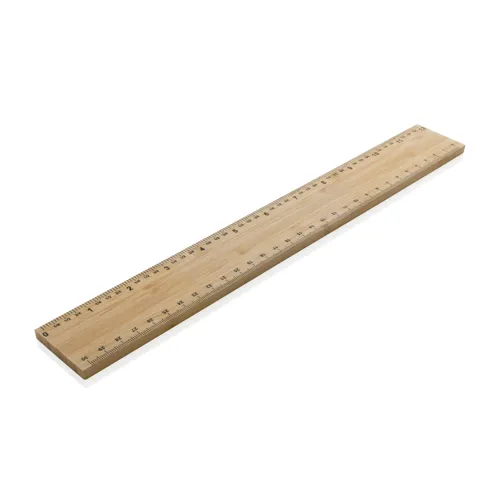Timberson extra vastag 30 cm-es kétoldalas bambusz vonalzó Barna 
