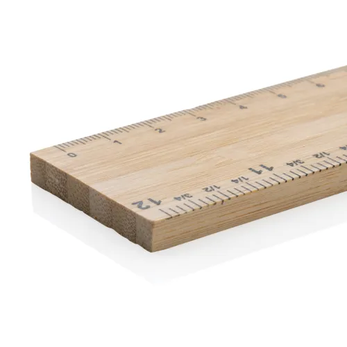 Timberson extra vastag 30 cm-es kétoldalas bambusz vonalzó Barna 
