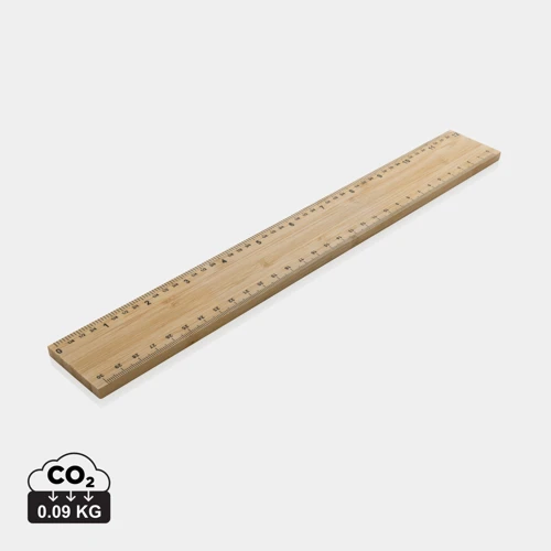 Timberson extra vastag 30 cm-es kétoldalas bambusz vonalzó Barna 