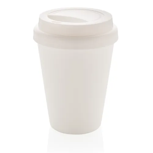 Többször használatos, duplafalú kávésbögre 300 ml Fehér 