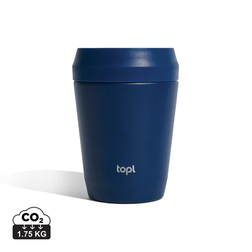Topl újrahaszn. acél elviteles pohár, 235 ml Kék 